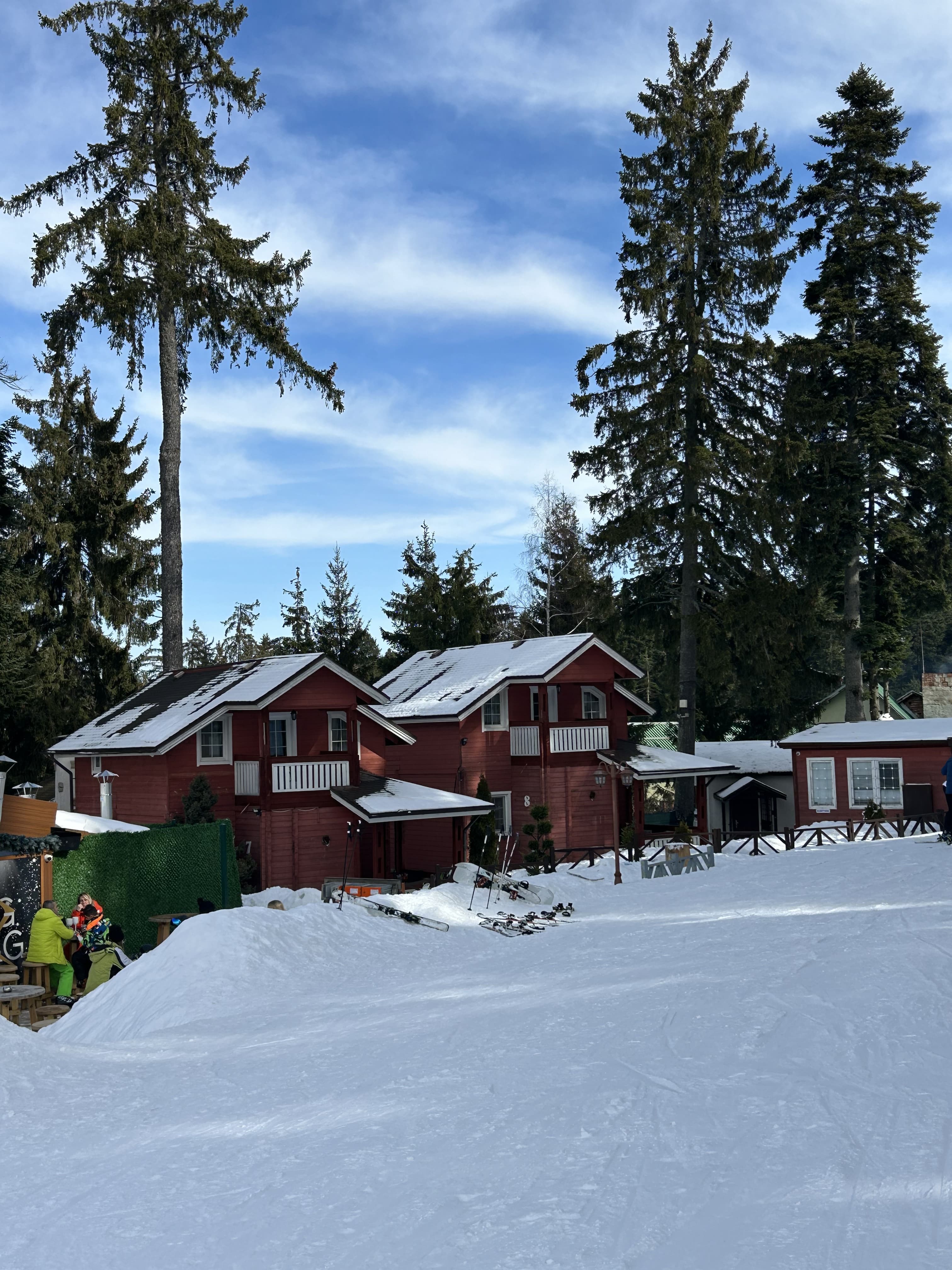The ski resort of Borovets with snow and mineral pools